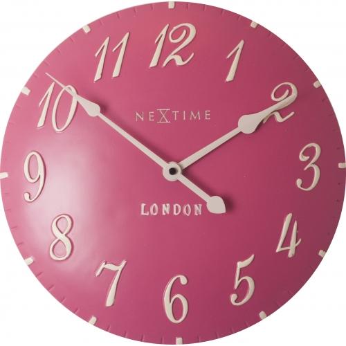 Nextime Nextime Klok 3084rz Londres Arabe, Ø34,5 cm, mur, blanc rose