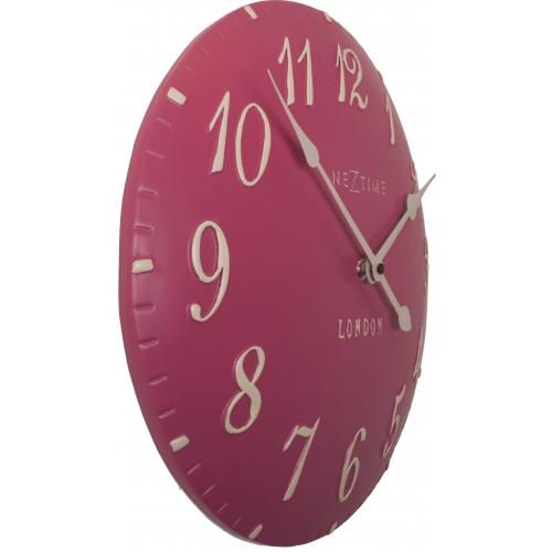 Nextime Nextime Klok 3084rz Londres Arabe, Ø34,5 cm, mur, blanc rose