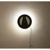Nextime Nextime Klok 3094 Light It Up, Ø18,5 cm, illumination, mur, noir