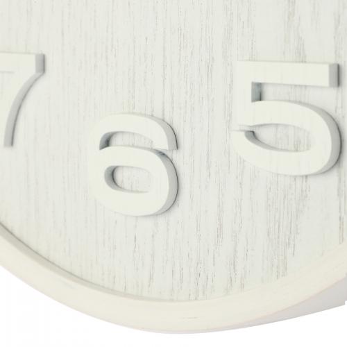Nextime Nextime Klok 3096wi Bois Mémeuble en bois, Ø35,5 cm, mur, blanc