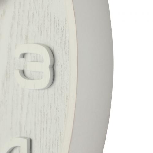 Nextime Nextime Klok 3096wi Bois Mémeuble en bois, Ø35,5 cm, mur, blanc