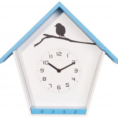 Nextime Nextime KLOK 3109BL CUCKEY, 30.5X33X11 CM, mur, blanc bleu