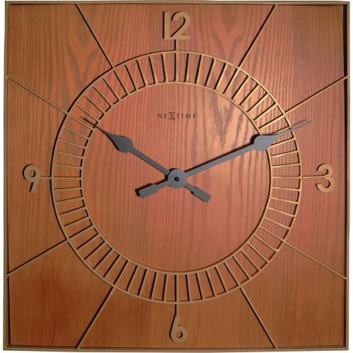 Nextime Nextime Klok 3112Br Wood Square, 50x50 cm, mur, marron