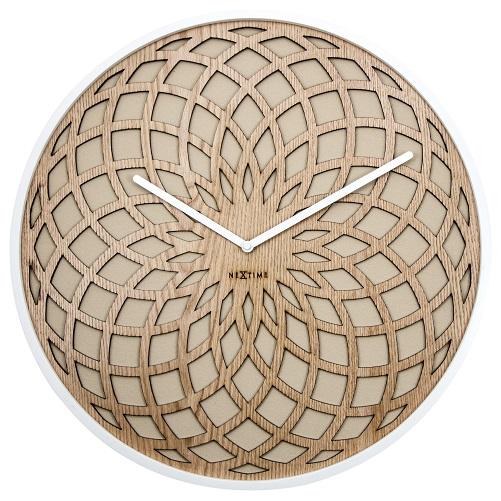 Nextime Nextime Klok 3149BE SUN Large, Ø50 cm, mur, beige