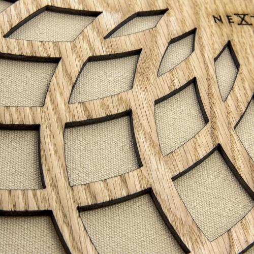 Nextime Nextime Klok 3150be Sun Small, Ø35 cm, mur, beige