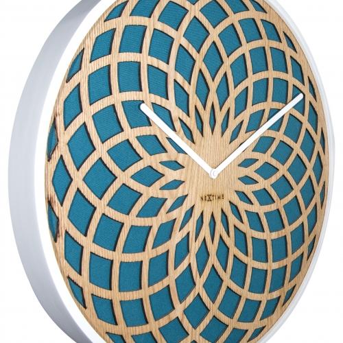 Nextime Nextime KLOK 3150TQ SUN SMALS, Ø35 cm, mur, turquoise