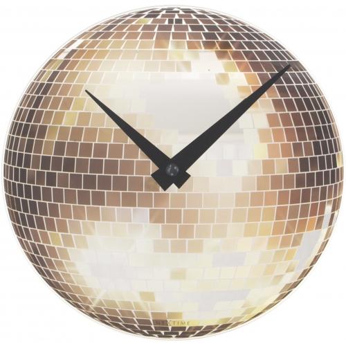 Nextime Nextime Klok 5172 Little Disco, Ø20 cm, mur, argent