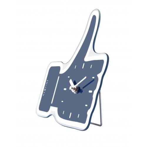 Nextime Nextime Klok 5185bl Mini Thumbs Up, 20,5x21, mur, argent bleu
