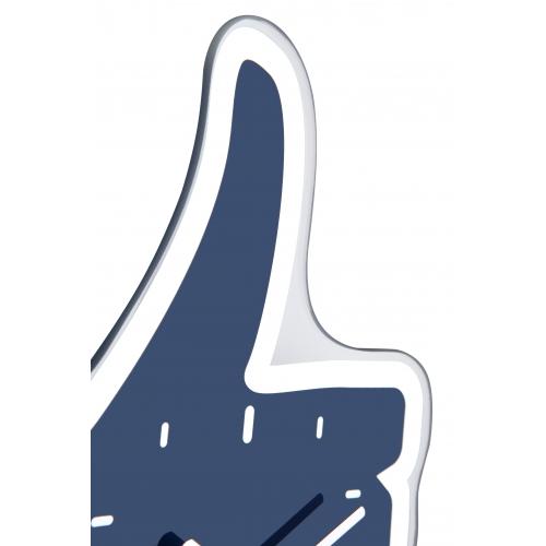 Nextime Nextime Klok 5185bl Mini Thumbs Up, 20,5x21, mur, argent bleu