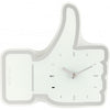 Nextime Nextime Klok 5185WI Mini pouces vers le haut, 20,5x21 cm, mur, argent blanc