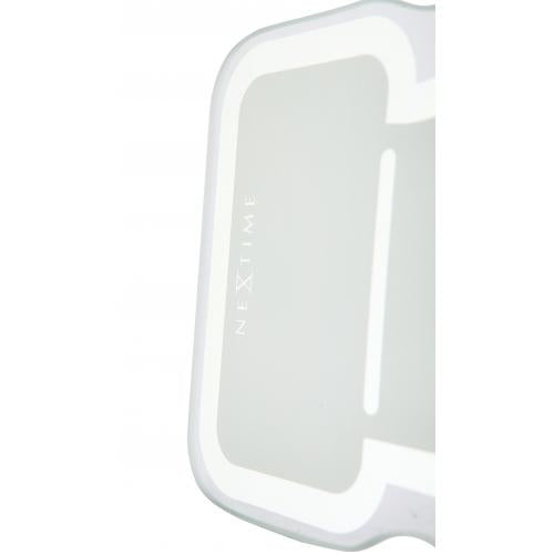 Nextime Nextime Klok 5185WI Mini pouces vers le haut, 20,5x21 cm, mur, argent blanc