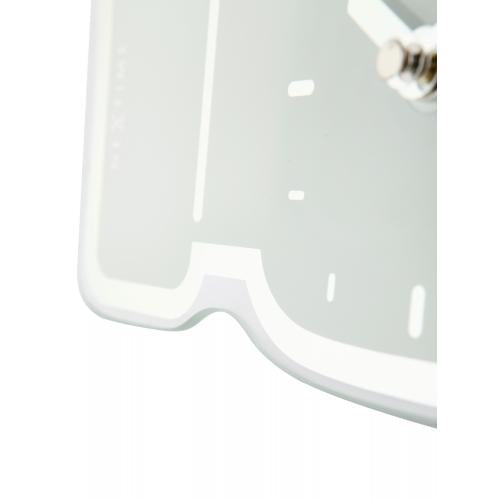 Nextime Nextime Klok 5185WI Mini pouces vers le haut, 20,5x21 cm, mur, argent blanc