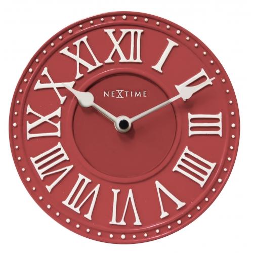 Nextime Nextime Klok 5187ro Table de Londres, Ø16 cm, mur, blanc rouge
