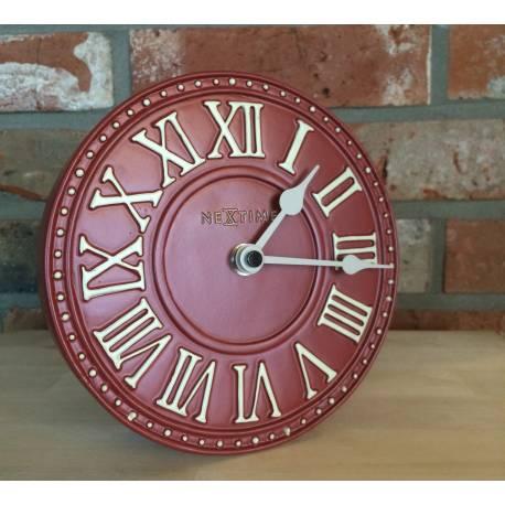 Nextime Nextime Klok 5187ro Table de Londres, Ø16 cm, mur, blanc rouge