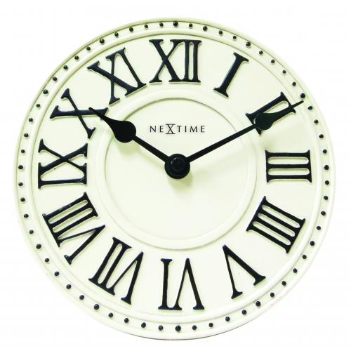 Nextime Nextime KLOK 5187WI Table de Londres, Ø16 cm, mur, noir blanc + b32