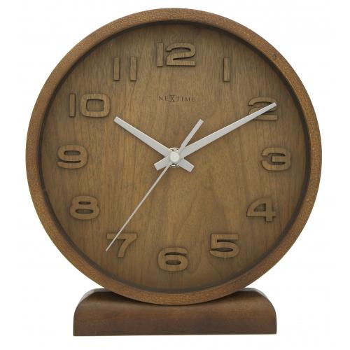 Nextime Nextime Horloge 5192GS Bois Bois petit, 22x20 cm, mur, bois, gris