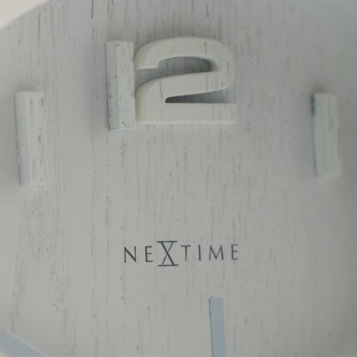 Nextime Nextime Klok 5192WI Bois de bois petit 22x20 cm, mur, blanc