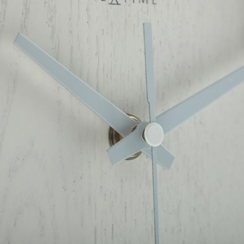 Nextime Nextime Klok 5192WI Bois de bois petit 22x20 cm, mur, blanc