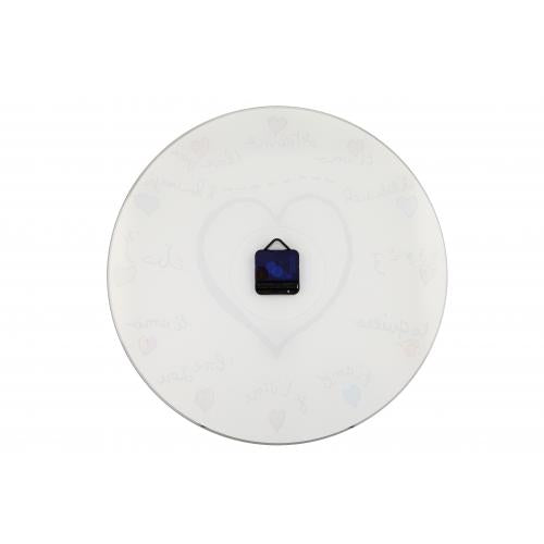 Nextime Nextime Klok 8030 vous aime, Ø43 cm, mur, multicolore blanc
