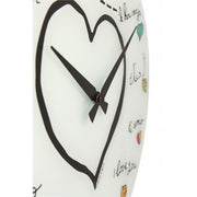 Nextime Nextime Klok 8030 vous aime, Ø43 cm, mur, multicolore blanc - afbeelding 3