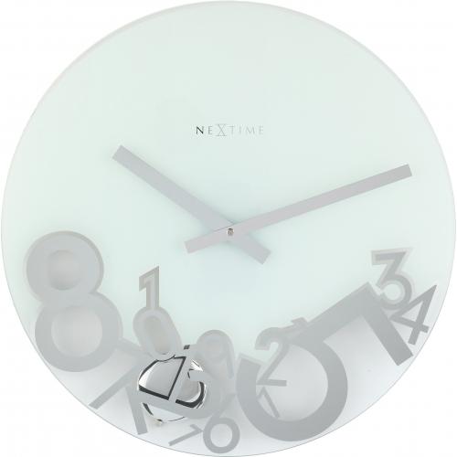 Nextime Nextime Klok 8115 a été abandonné, Ø43 cm, mur, argent