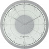 Nextime Nextime Klok 8125 Round fantaisie, Ø43 cm, mur, argent blanc