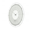 Nextime Nextime Klok 8125 Round fantaisie, Ø43 cm, mur, argent blanc