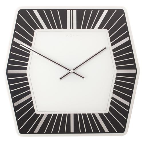 Nextime Nextime Klok 8128ZW Hexagon, 43x43 cm, mur, blanc
