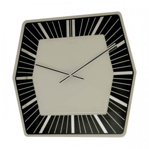 Nextime Nextime Klok 8128ZW Hexagon, 43x43 cm, mur, blanc
