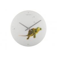 Nextime Nextime Klok 8137 Turtle, Ø43 cm, mur, vert blanc