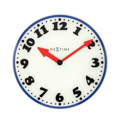 Nextime Nextime Klok 8151 Boy, Ø43 cm, mur, rouge bleu blanc rouge