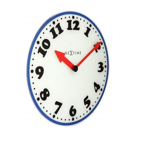Nextime Nextime Klok 8151 Boy, Ø43 cm, mur, rouge bleu blanc rouge