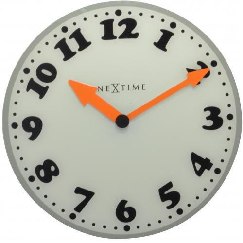 Nextime Nextime Klok 8152 Girl, Ø43 cm, mur, orange noir gris blanc