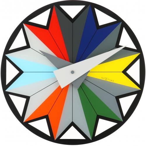 Nextime Nextime Klok 8163 Circus, Ø43 cm, mur, multicolore noir