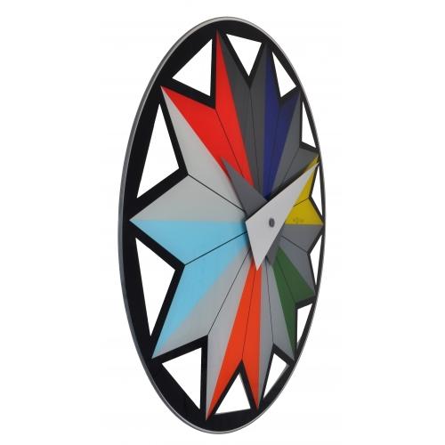 Nextime Nextime Klok 8163 Circus, Ø43 cm, mur, multicolore noir