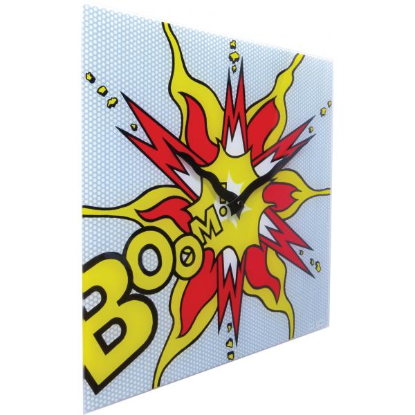Nextime Nextime Klok 8173 Boom, 43x43 cm, mur, jaune rouge blanc