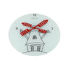 Nextime Nextime Klok 8807 Windmil, Ø30 cm, mur, rouge blanc rouge