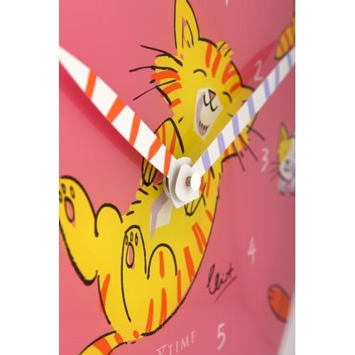 Nextime Nextime Klok 8810 Tickle mon ventre, Ø30 cm, mur, multicolore rose