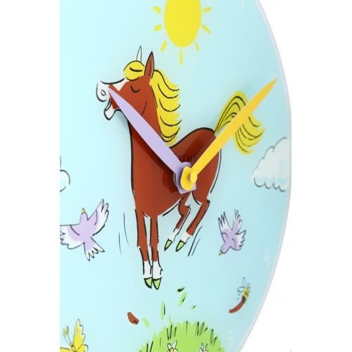 Nextime Nextime Klok 8812 Jump for Joy, Ø30 cm, mur, multicolore bleu