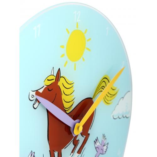 Nextime Nextime Klok 8812 Jump for Joy, Ø30 cm, mur, multicolore bleu