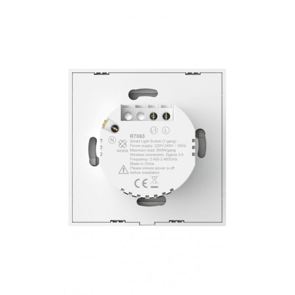 WOX WOX R7063 Cutter d'éclairage mural, WiFi 2,4 GHz, Schuko, <= 800W, 10-30m, blanc