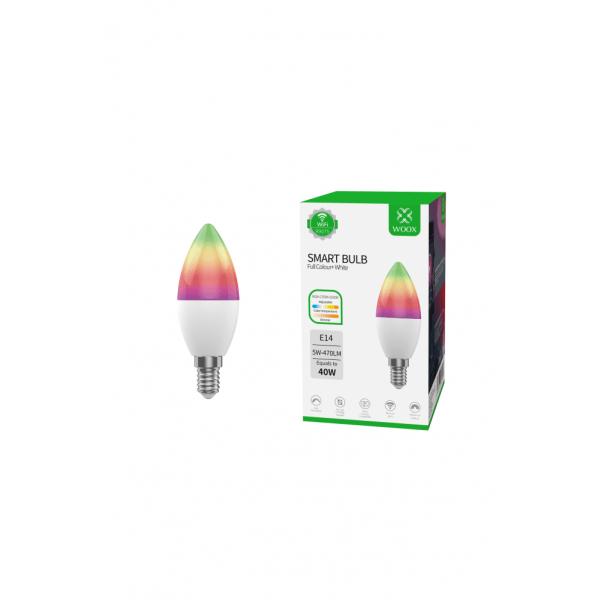 WOX WOX R9075 RVB LED Bulb, WiFi, E14, CCT, Google Assistant Amazon Alexa