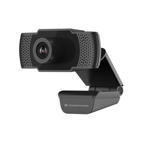 Conceptronic concepttronic AMDIS01b Full HD webcam avec microphone, USB, 2 MP, 1920 x 1080p 30 ips, H.264, 90 °