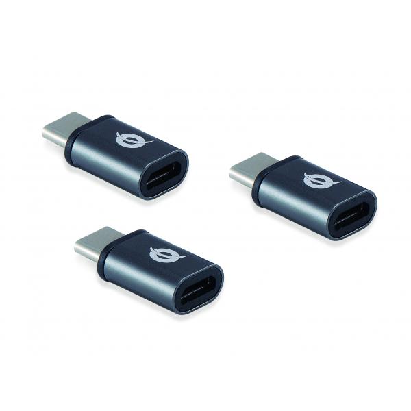 Concepttronic Concepttronic Donn05g USB-C à micro USB OTG Adapter 3-Pack, USB 2.0 Type-C Micro, femme masculine, BL