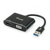 Équipage Équiper 133386 Adaptateur VGA USB vers HDMI, USB 3,2 Gen 1 Type-A, sortie HDMI, 1920 x 1080 pixels