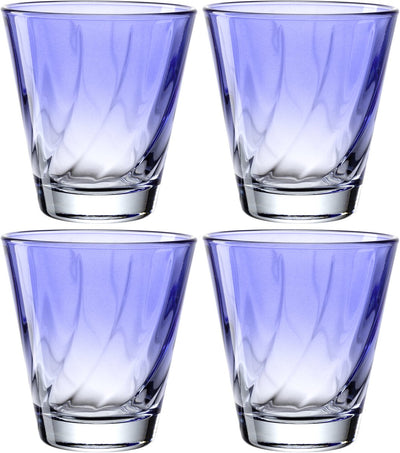 Verre à boire Leonardo twist 215ml bleu - set 4
