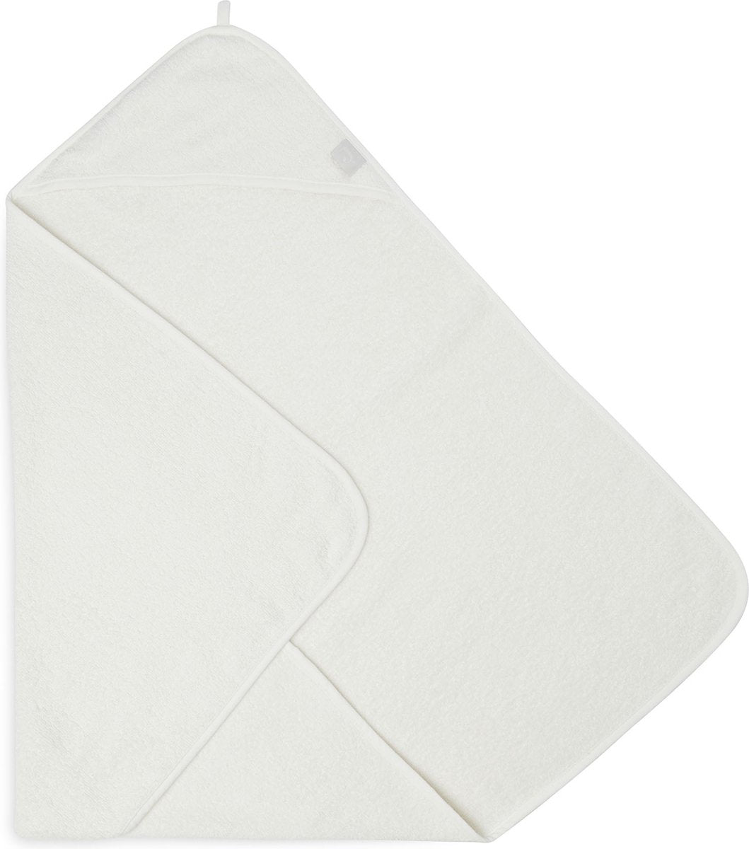 Jollein - cape de bain - beige - 100% coton éponge - serviette bébé avec cape de bain, châle, poncho de bain - 75x75 cm