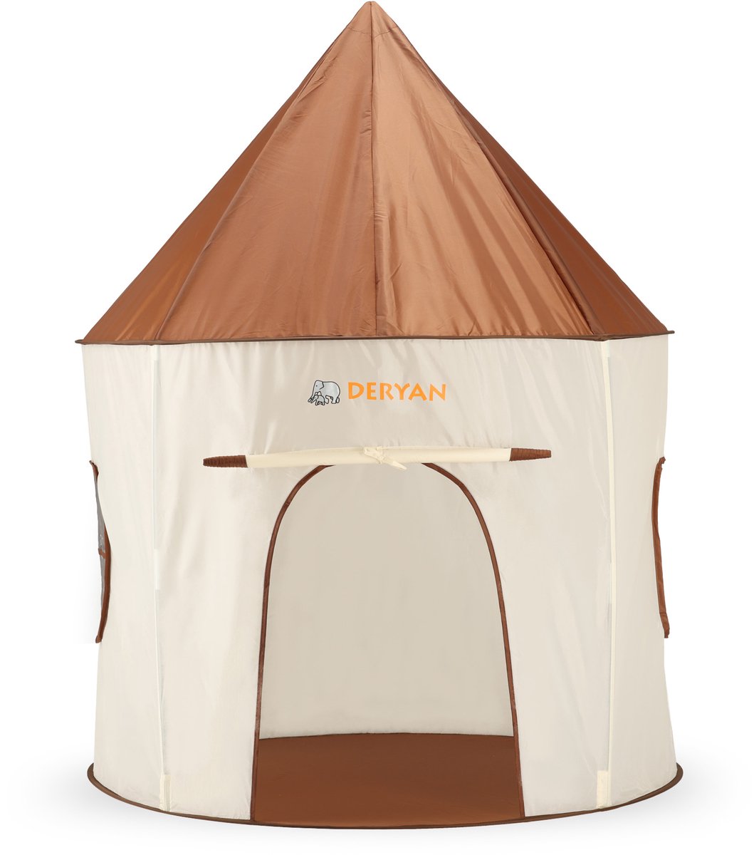 Tente de jeu de luxe Deryan - château de jeu - marron
