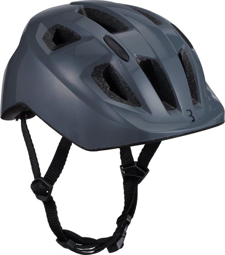 Bbb cycling hero casque enfant vélo gris - réglable - rembourrage lavable - moyen : 4 - 6 ans - casque de vélo filles et garçons - casque de vélo enfants - paresseux gris foncé - bhe-172