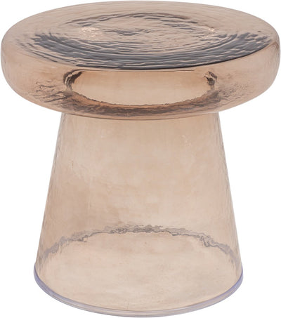 Table d'appoint Woood Loma - verre - marron - 38x40x40